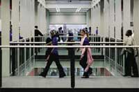 Pupils walking around a school